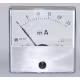 Български амперметър MP80 DC директен 25mA Ф65mm