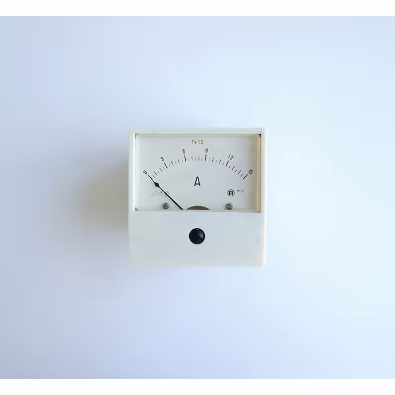 Български амперметър DC директен 15A 70x70mm