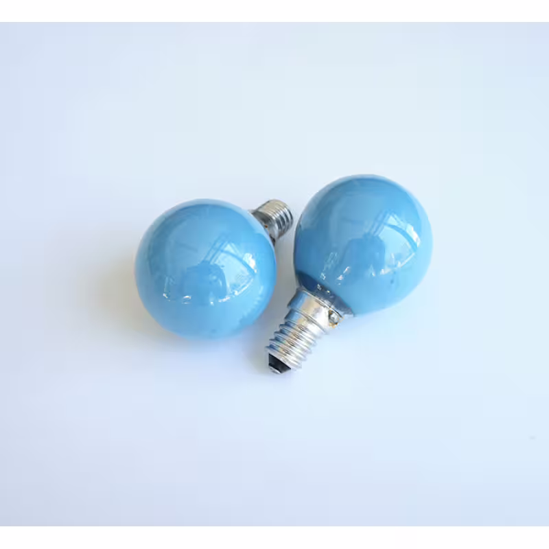 Лампа сфера мини синя с цокъл E14 220V 25W