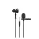 Слушалка тапа YK1190, микрофон за ревер с щипка, черен, стерео, 70dB