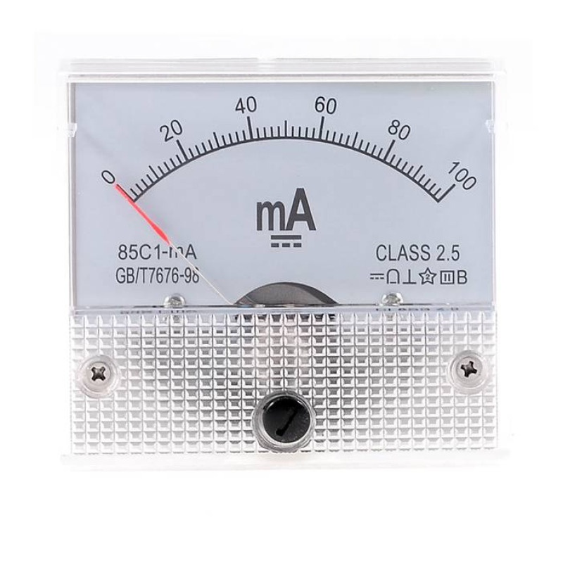 Амперметър DC директен 100mA Ф44mm