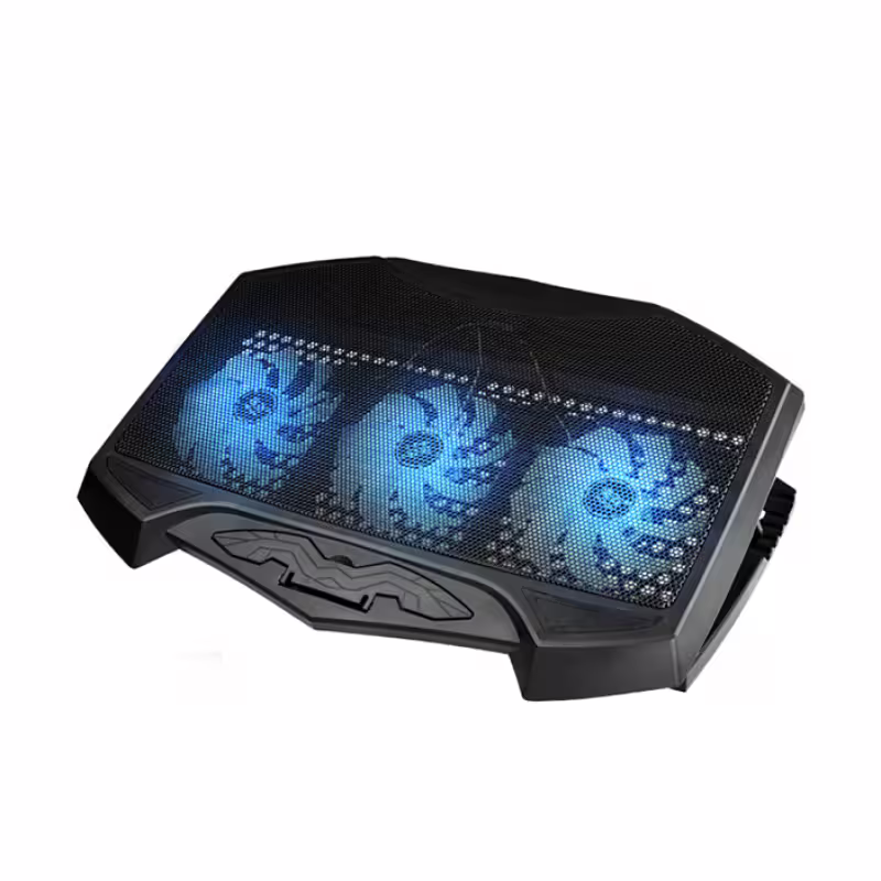 Охладител за лаптоп, регулируем, 3 бр. вентилатори, от 10" до 17"