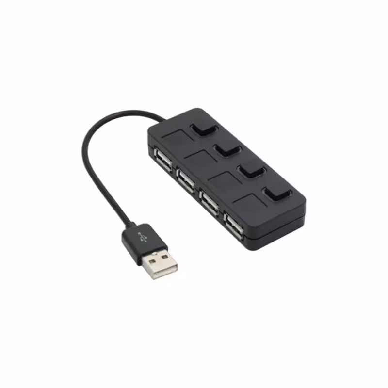 Разклонител high speed, USB HUB, хъб с ключ, 4xUSB, 0,2m 