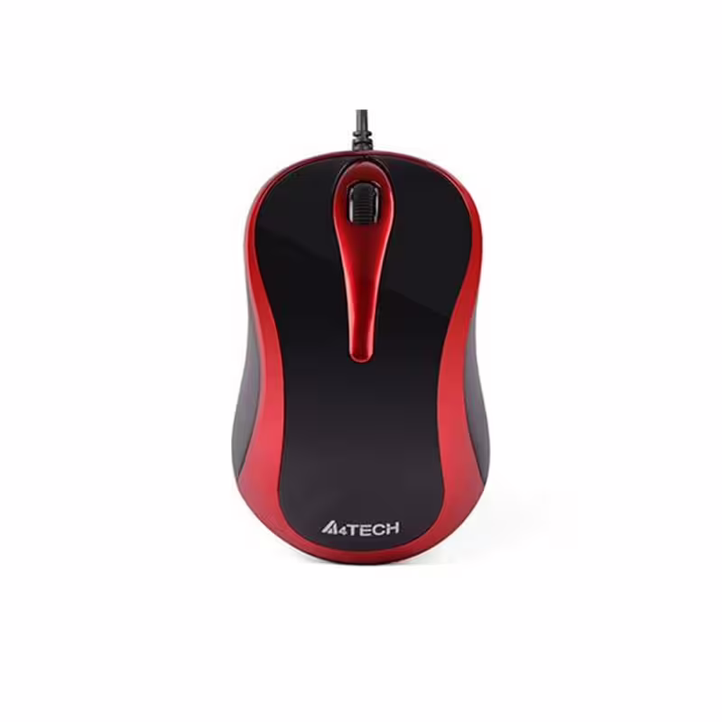 Оптична мишка N-360, черно-червена, USB, DPI=1200