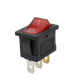 Ключ, 3pin, 2 положения, светещ, червен, 12VDC, 3A, 19x13mm