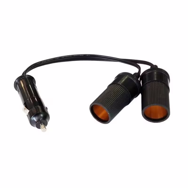 Автомобилен разклонител, кабел за устройства, 2 гнезда за запалка(ж), 0,3m