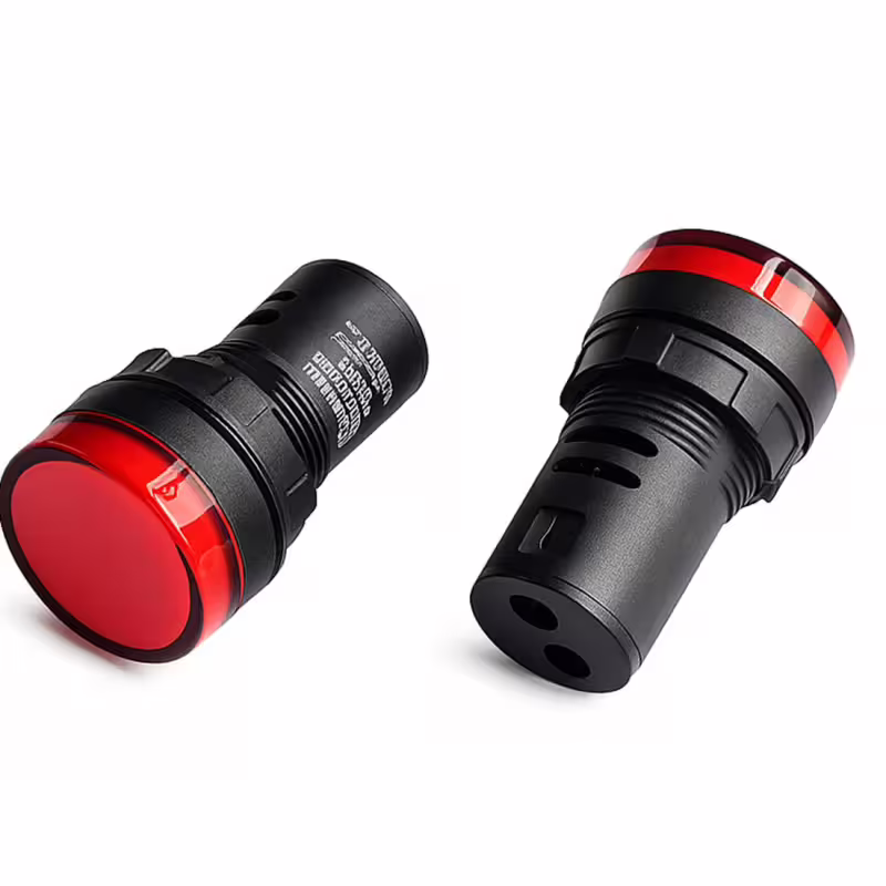 Индикаторна лампа AD16-22DS, 2pin, LED, червена, 220VAC, 0,02A, Ф22mm