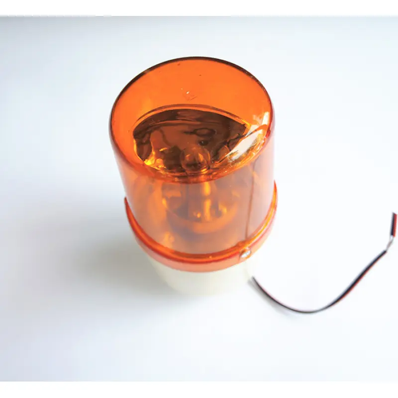 Предупредителна сигнална лампа въртяща оранжева 24V 3W