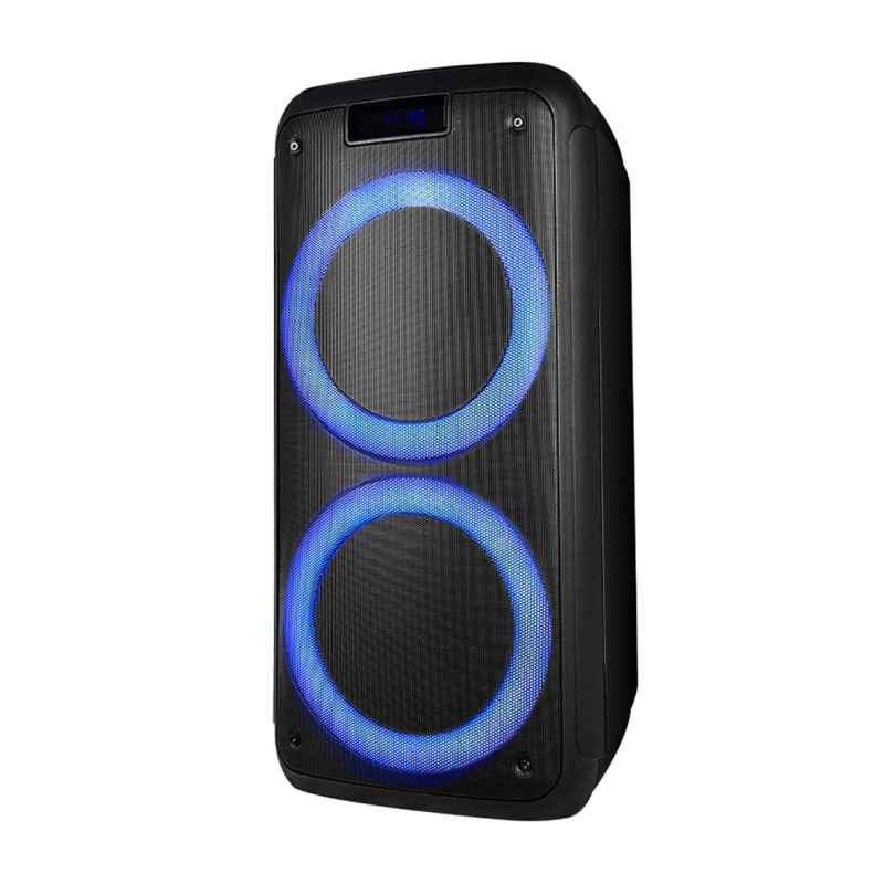 Караоке тонколона SVP-822, 2x8", активна, вграден усилвател, 2 безжични микрофона, ДУ, 200W