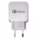 Мрежово зарядно AN-20-3, бързо зареждане, бял, USB, 5VDC, 3,4A