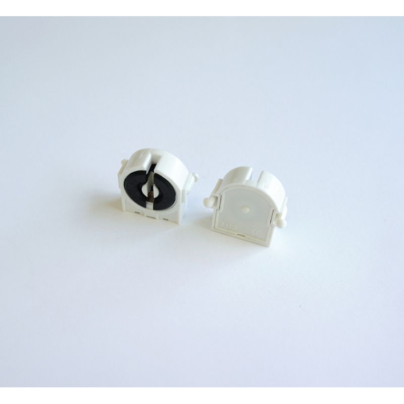 Държач/фасунга къс за луминисцентни и UV лампи с цокъл T8 250V