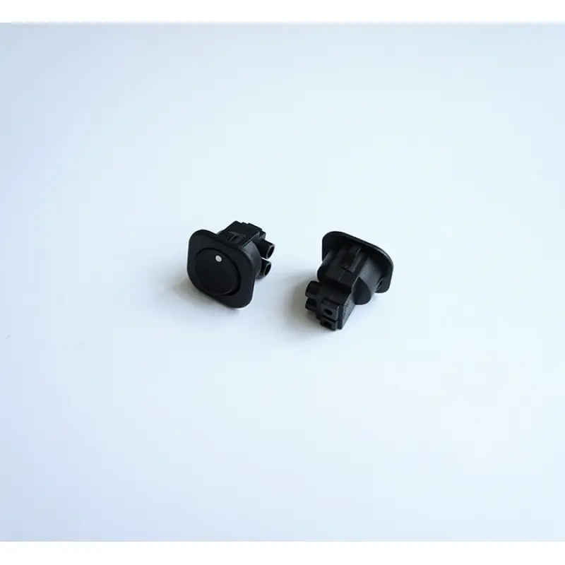 Ключ с клеми, 2pin, 2 положения, черен, 250V, 6A, Ф20mm