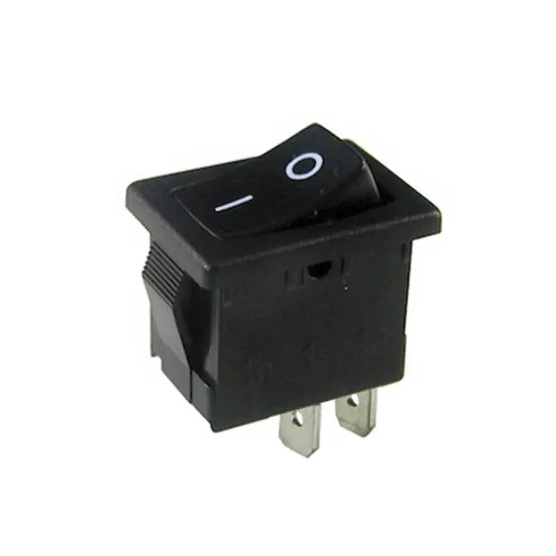 Ключ RS601, 2pin, 2 положения, черен, 250VAC, 10A, 19x13mm