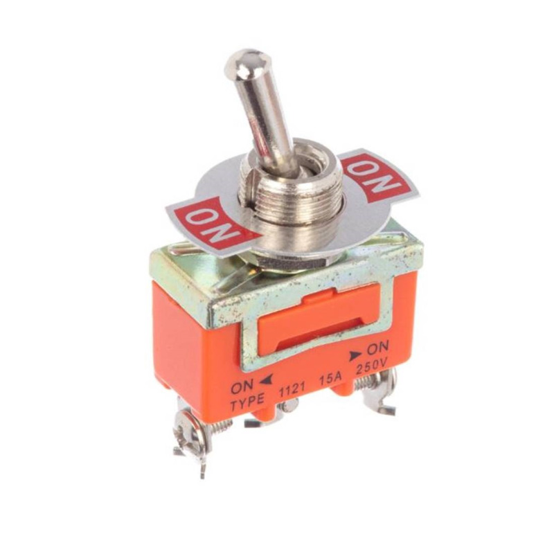 Ключ с лост, 3pin, 3 положения, червен, 250VAC, 6A, Ф12mm