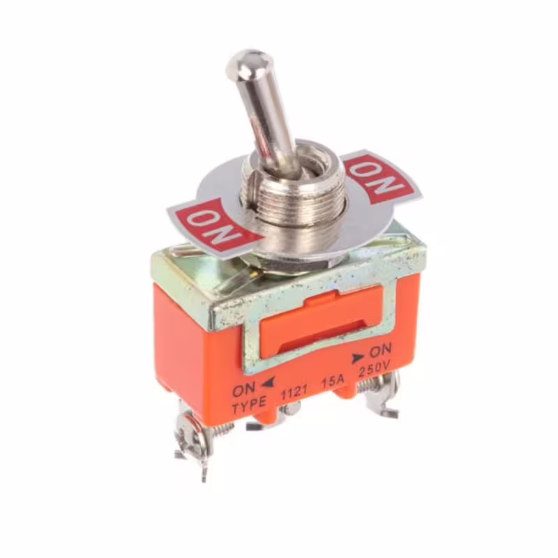 Ключ с лост 3pin, 2 положения, червен, 250VAC, 15A, Ф12mm