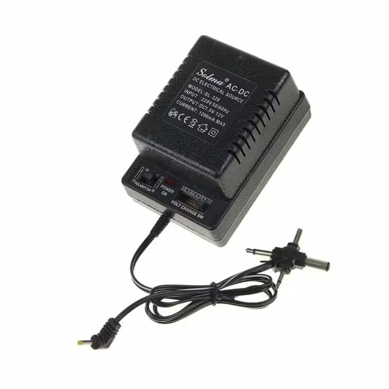 Мрежов адаптер SL-328, нестабилизиран, комбиниран, от 1,5VDC до 12VDC, 1A, 12W