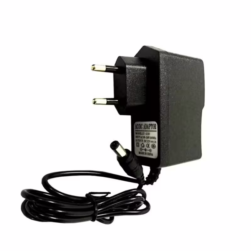 Мрежов адаптер HW12010, стабилизиран, букса 5,5x2,1, 5,5х2,5, 12VDC, 1A, 12W