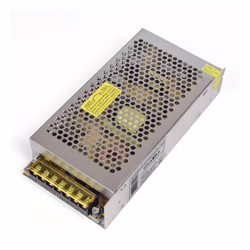 Адаптер, захранване, метален, LED осветление, камери, -12VDC, +12VDC, 15A, 180W, IP20