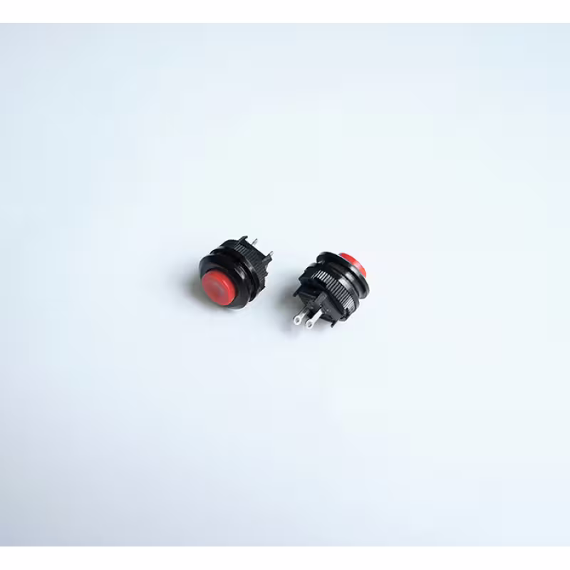 Бутон незадържащ НЗ червен 230V 1A Ф14mm