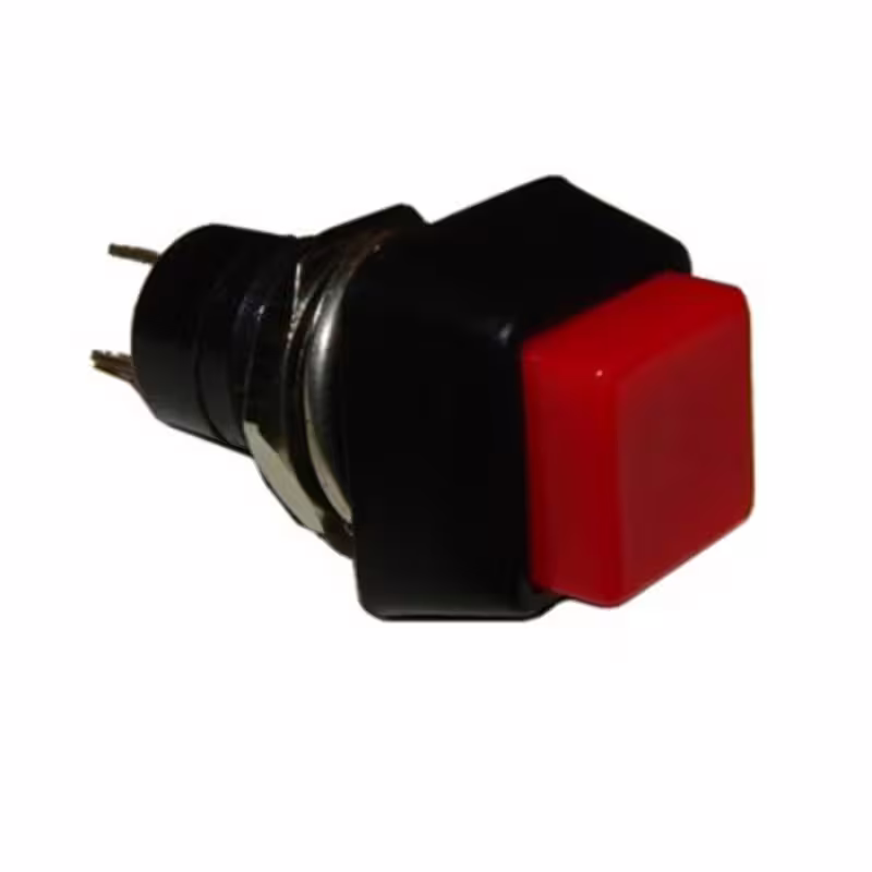 Бутон, задържащ, червен, НО, 220VAC, 2A, Ф12mm, SPST