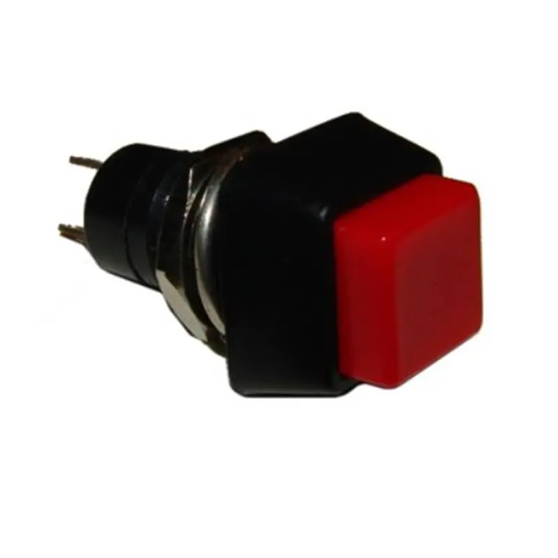 Бутон, задържащ, червен, НО, 220VAC, 2A, Ф12mm, SPST