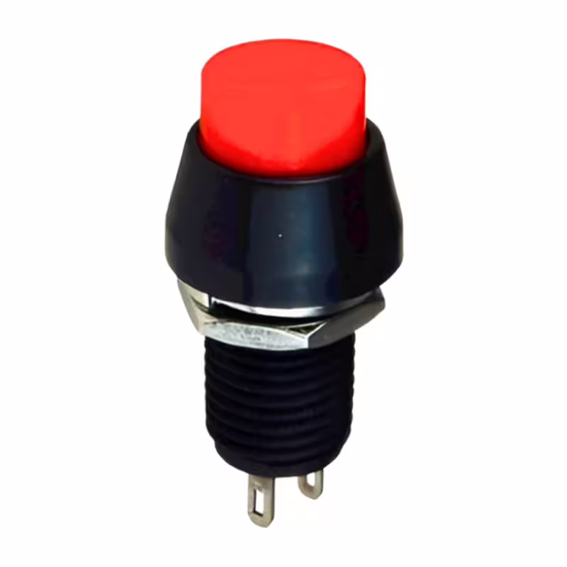 Бутон PBS-12A, задържащ, червен, НО, 220VAC, 2A, Ф12mm, SPST