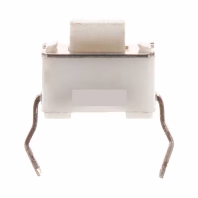 Микро бутон, 2pin, 6x3,5x3,5mm, незадържащ, НО, бял, H=2mm