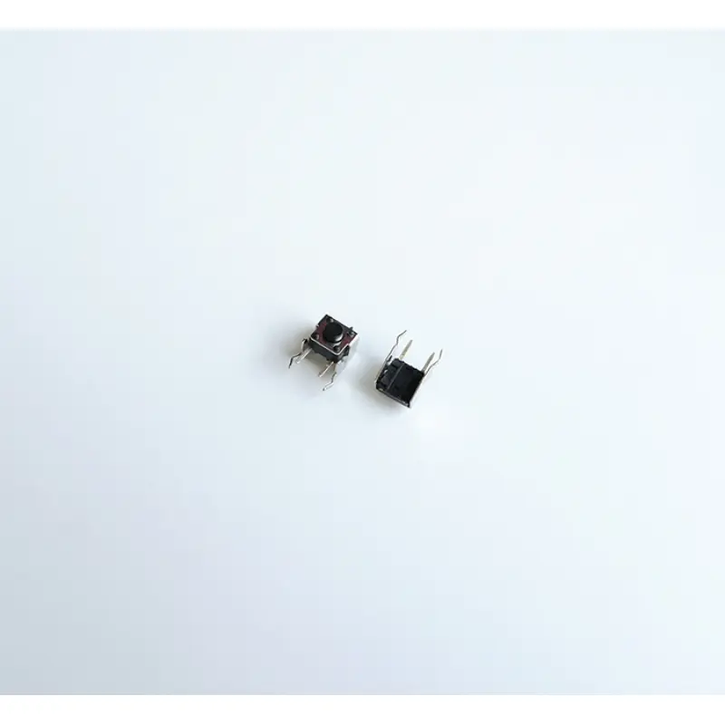 Малък ъглов бутон 2pin 6х6х7mm незадържащ НО черен 12V 0,05A H=3,5mm