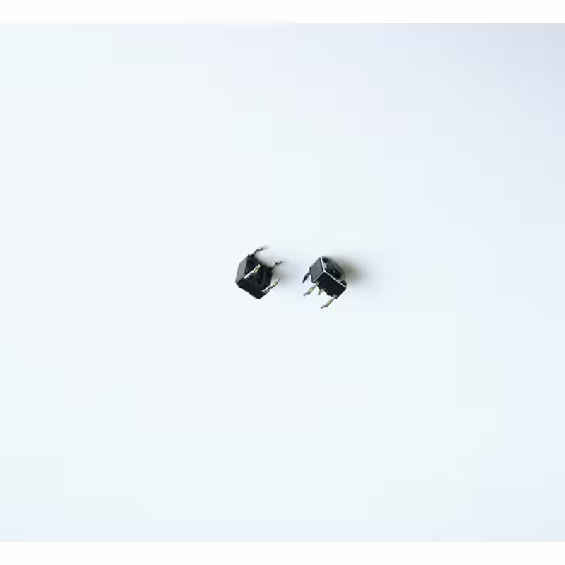 Малък бутон 4pin 6x6x5mm незадържащ НО черен 12V 0,05A H=2mm