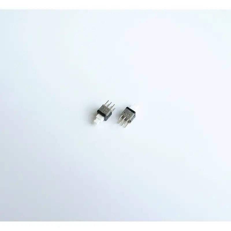 Малък ключ 6pin 10x6x6mm с 2 положения задържащ бял H=5mm