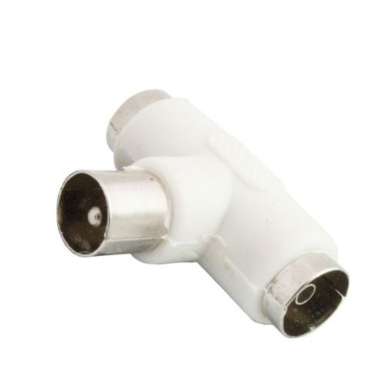 Букса преходна, тройник 1xTV антена RF(м), 2xTV антена RF(ж)