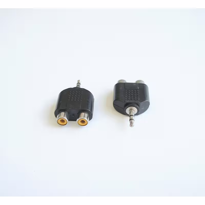 Букса преходна STEREO 3,5mm JACK(м)/2xRCA(ж)