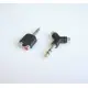 Букса преходна STEREO 6,3mm JACK(м)/2xRCA(ж)