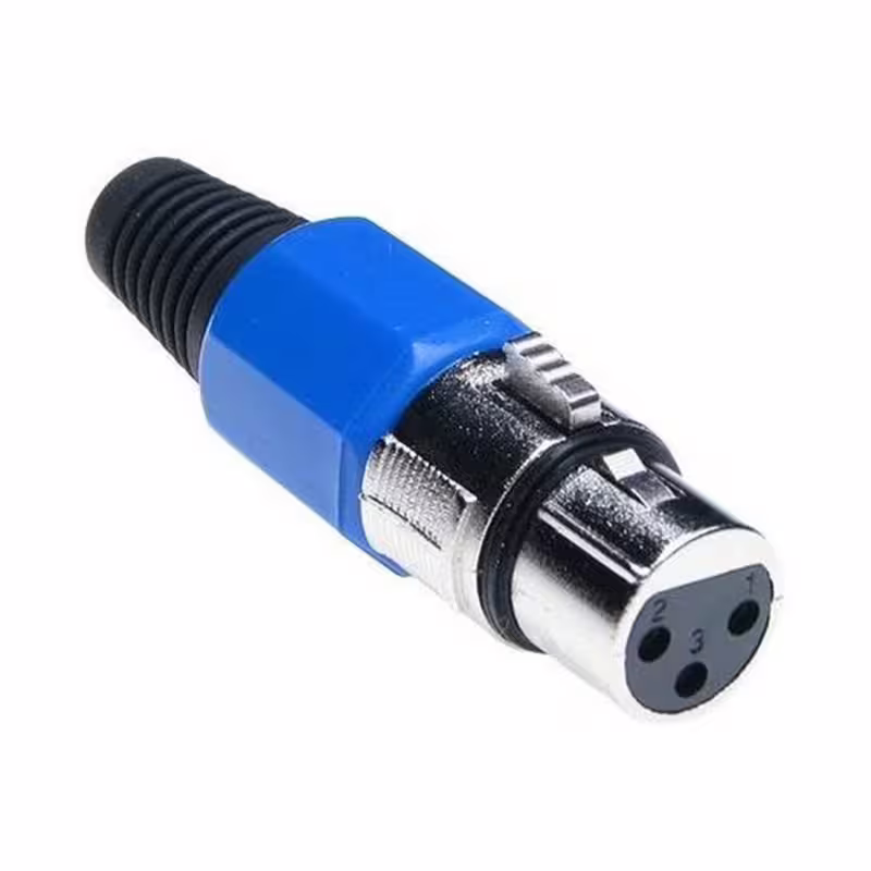 Букса за кабел, XLR за микрофон, метална, права, CANON(ж)