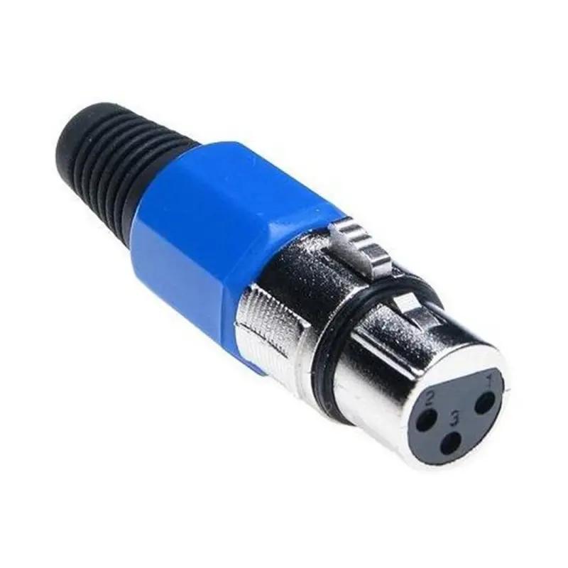 Букса за кабел, XLR за микрофон, метална, права, CANON(ж)