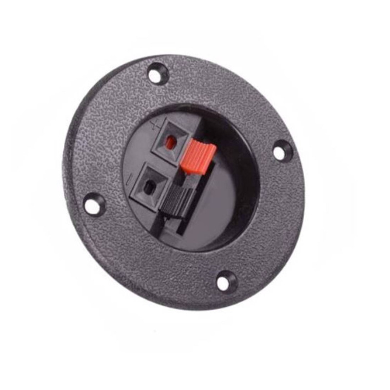 Букса гнездо за панелен монтаж, кръгла, щипка, Ф65mm, 2-ка