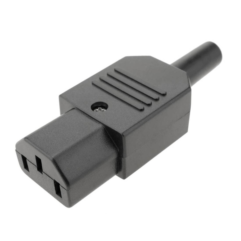 Букса, захранваща, за кабел, за компютър, IEC C13(ж), 10A, 220VAC