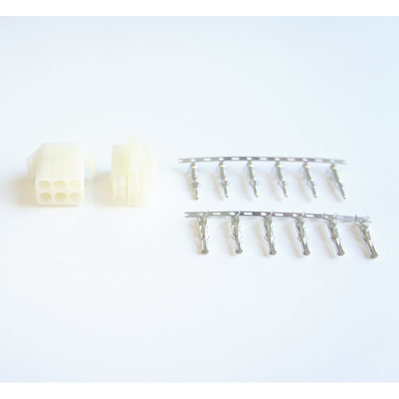 Букса комплект найлонова 8A/300V 6-ца(м+ж)