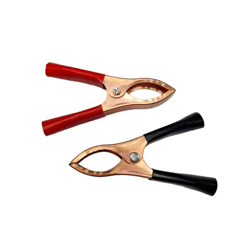 Щипка крокодил, за акумулатор,черен, червен, 65mm, 30A