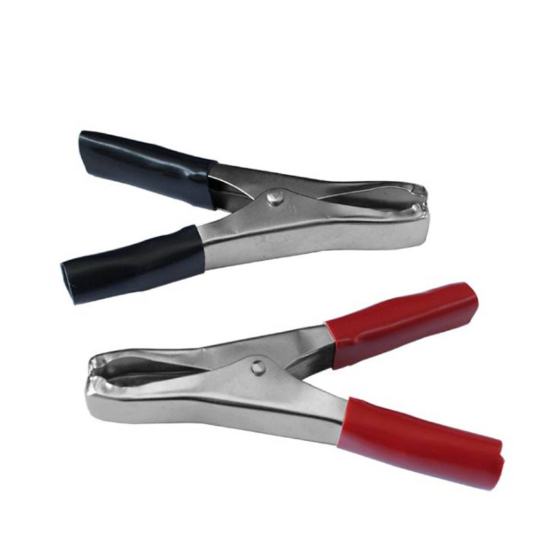 Щипка крокодил, за акумулатор, черен, червен, 95mm, 30A