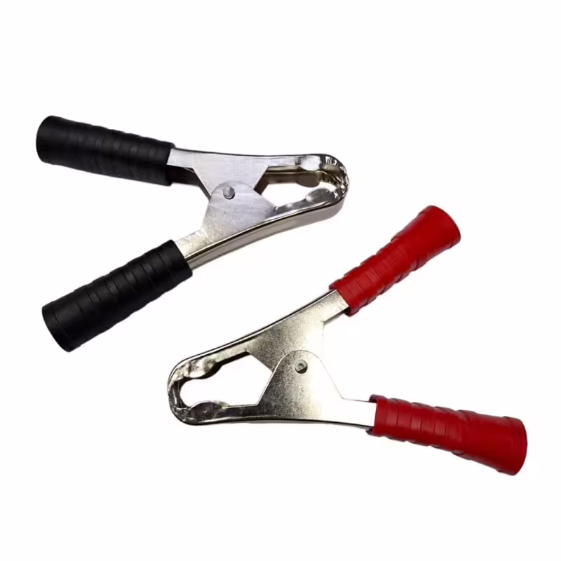 Щипка крокодил, за акумулатор, черен,червен, 110mm, 100A