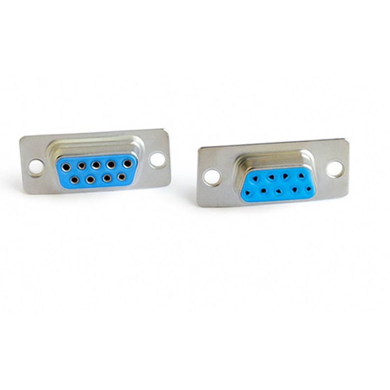 Букса за кабел D-SUB, метална, права, RS232 9pin(ж)