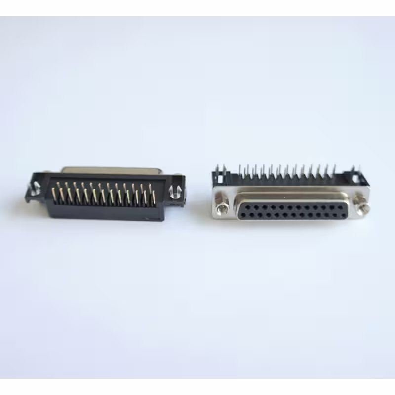 Букса ъглова за платков монтаж RS232 25pin(ж)