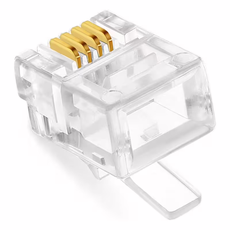 Букса за телефонен кабел, за слушалка, RJ11, 4pin(м)