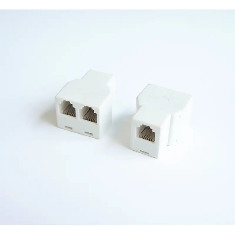Розетка/кутия преходна за телефон RJ11 4pin(ж)/2xRJ11 4pin(ж)