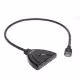 Кабел преходен HDTV, превключвател,1080p, вход 3xHDMI(ж), изход HDMI(м), 0,5m