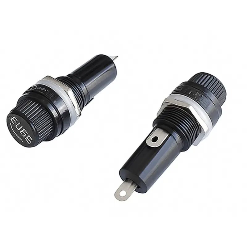 Букса гнездо, панелен монтаж, предпазител 6x32mm, 250VAC