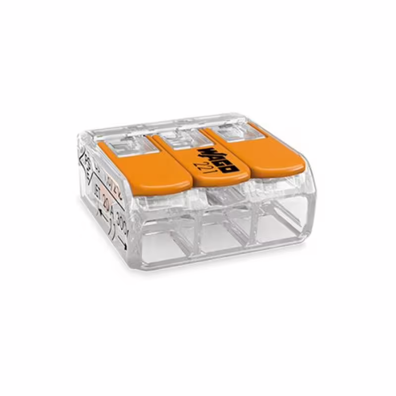 Бърза връзка WAGO, за кабели, PA66, 3ка, 450VAC, 32A, 4mm2