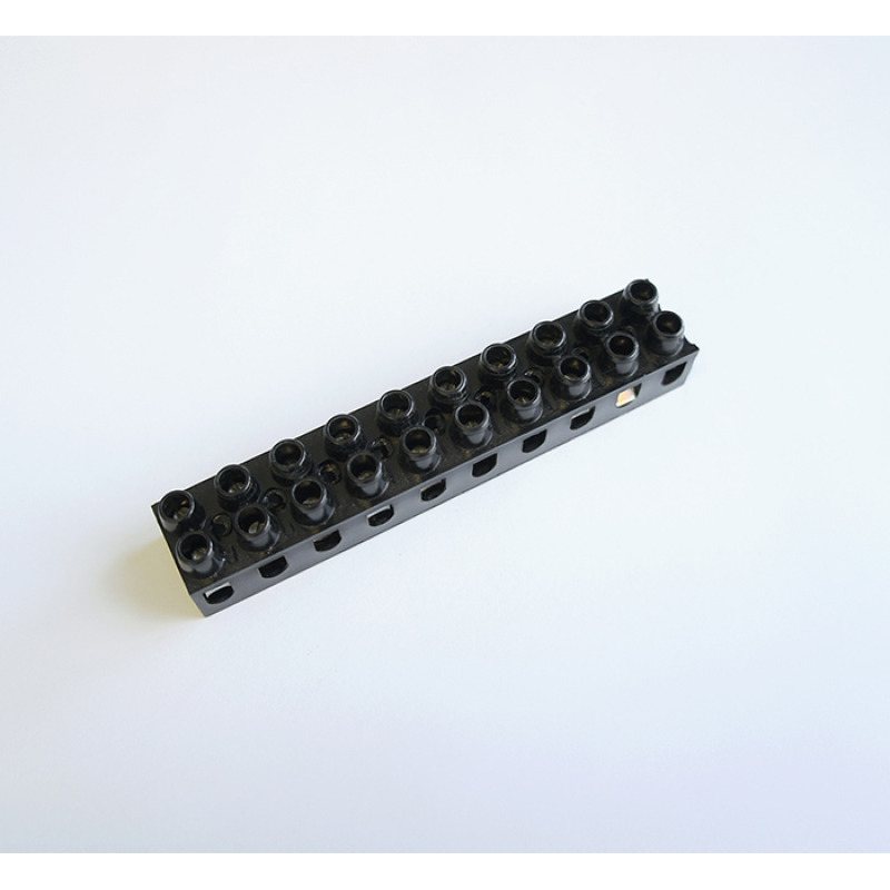 Българска лустер клема 380V черна 12pin 4mm2