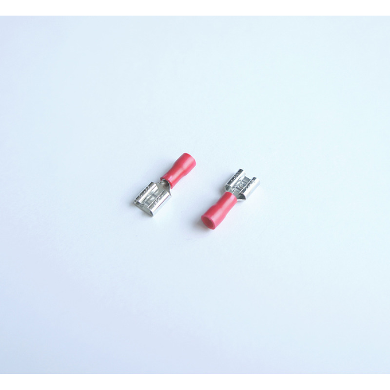 Кабелна обувка женска с изолация червена 6,3mm/1,5mm2